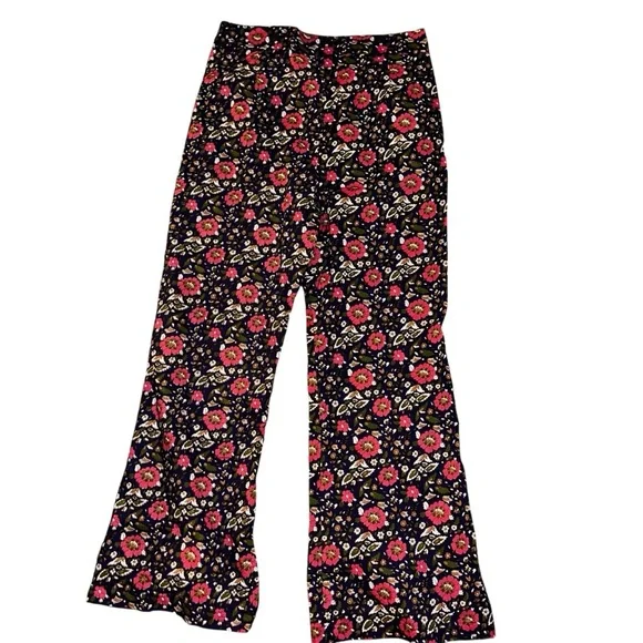 MILLE Anita primrose Floral cropped flare high rise size medium NWT - Picture 3 of 5